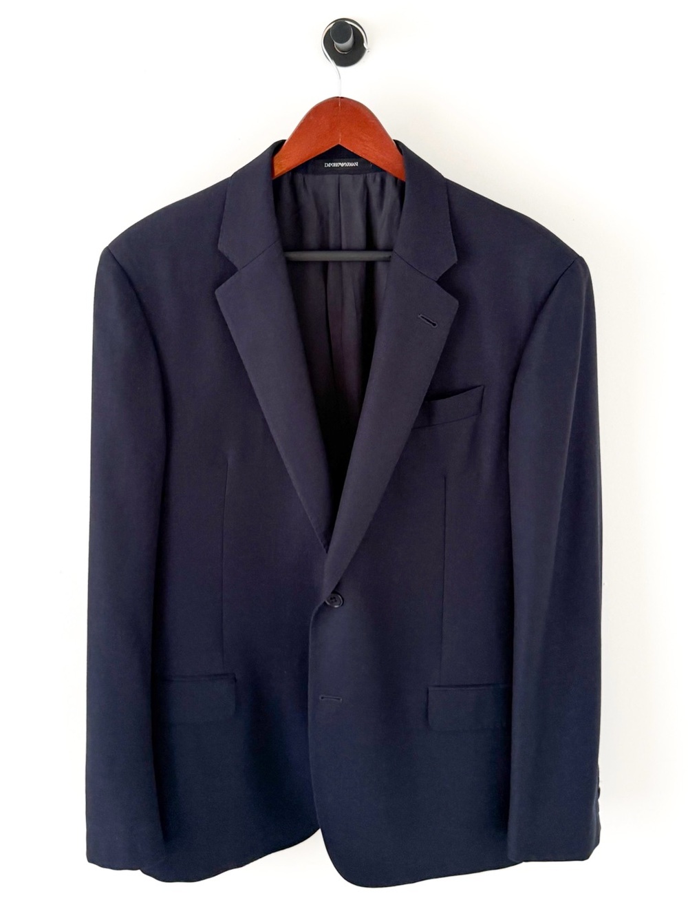 Emporio Armani G-Line Men's Navy Nailhead Italian Wool Blazer 42R Sport Coat 130
